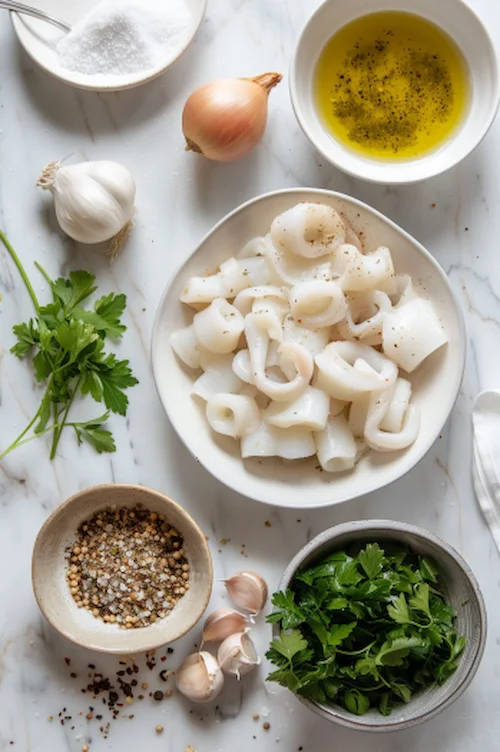 ingredientes Calamares rellenos encebollados